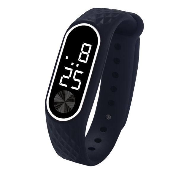 fashion men led digital watch casual yoga silicone sports wristwatch children kids watches outdoor bracelet watches clock c1, Slivery;brown